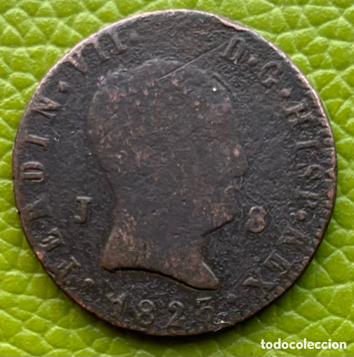 Monedas de Espa&ntilde;a: FERNANDO VII. OCHO MARAVED&Iacute;S. 1823. JUBIA.