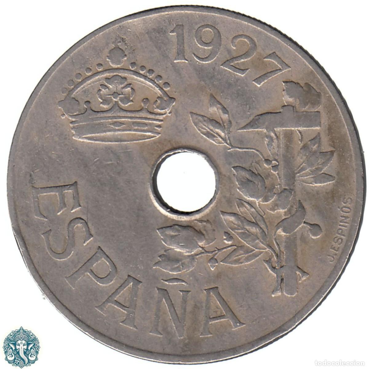 Monedas de Espa&ntilde;a: ESPA&Ntilde;A 25 C&eacute;ntimos 1927 KM#742 - Foto 1