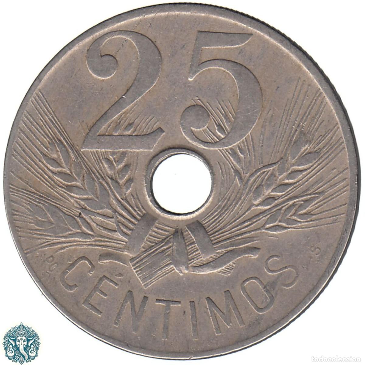 Monedas de Espa&ntilde;a: ESPA&Ntilde;A 25 C&eacute;ntimos 1927 KM#742 - Foto 2