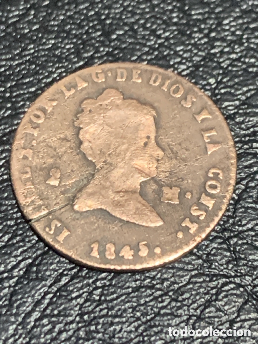 Monedas de Espa&ntilde;a: 2 maraved&iacute;es ( Isabel II ) 1845 - Foto 1