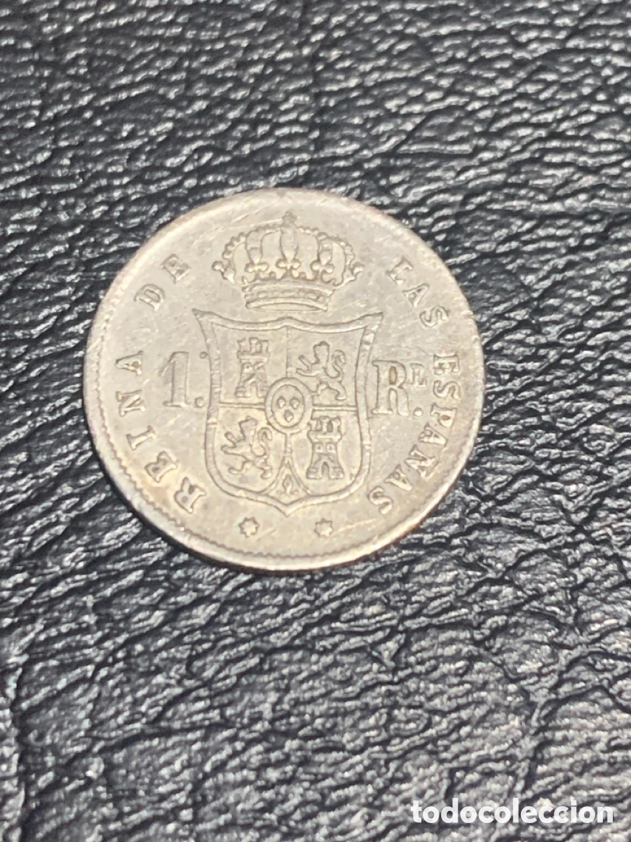 Monedas de Espa&ntilde;a: 1 Real plata ( Isabel II ) 1863 - Foto 2