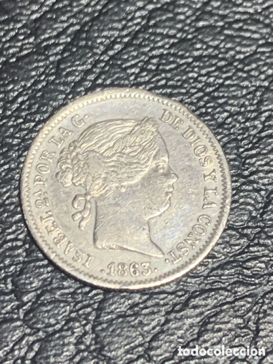 Monedas de Espa&ntilde;a: 1 Real plata ( Isabel II ) 1863 - Foto 1