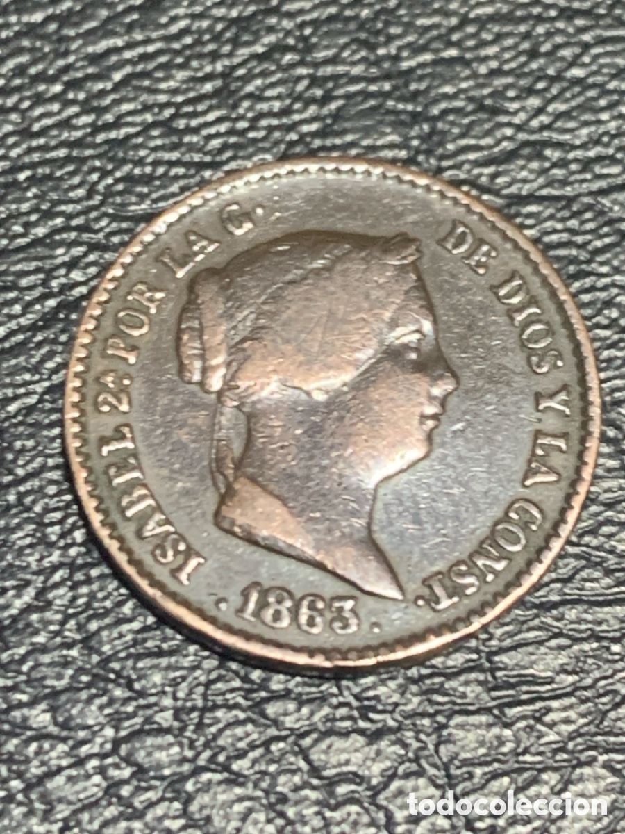 Monedas de Espa&ntilde;a: 10 centimos de real (Isabel II ) de Espa&ntilde;a 1863 - Foto 1