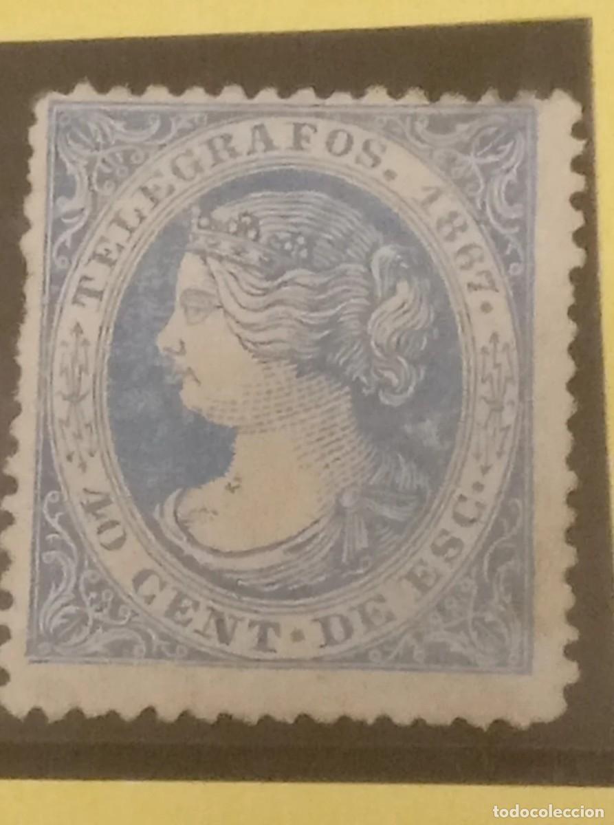 Monedas de Espa&ntilde;a: Tel&eacute;grafos 18 - Isabel II - 40 c&eacute;ntimos - Foto 1