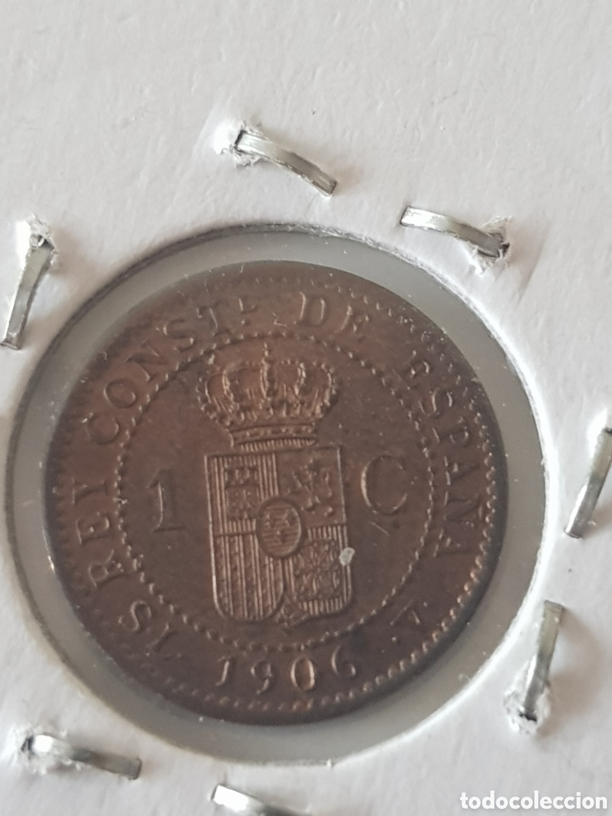 Monedas de Espa&ntilde;a: 1 C&eacute;ntimo 1906 06 Alfonso XIII - Foto 3