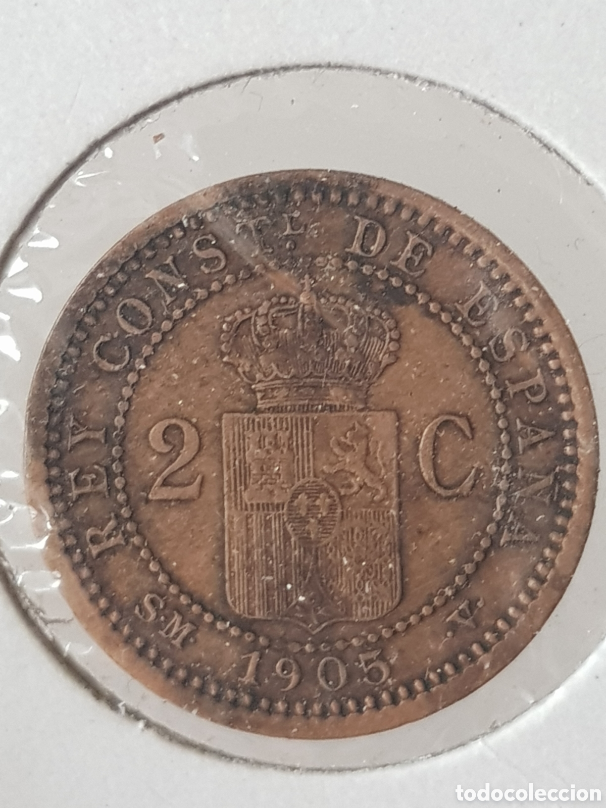 Monedas de Espa&ntilde;a: 2 C&eacute;ntimos 1905 05 Alfonso XIII - Foto 3