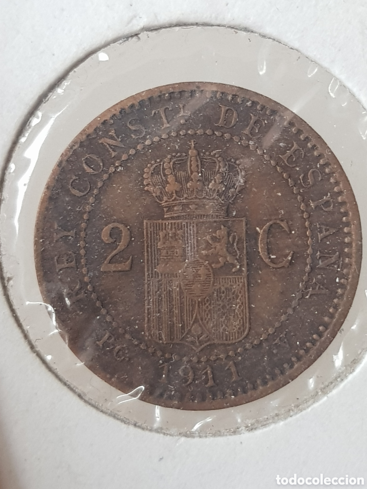 Monedas de Espa&ntilde;a: 2 C&eacute;ntimos 1911 11 Alfonso XIII - Foto 3