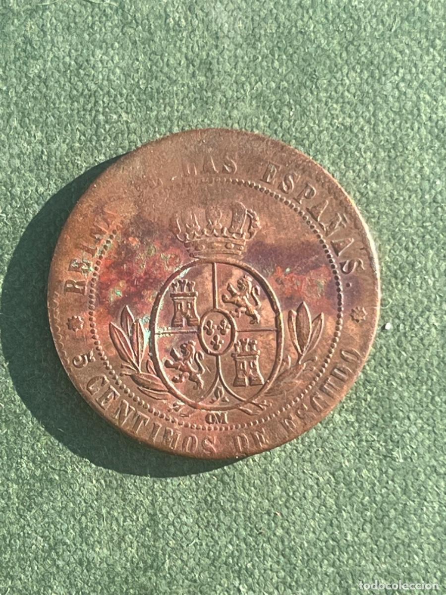 Monedas de Espa&ntilde;a: MONEDA ISABEL II - 5 CENTIMOS ESCUDO 1868. - Foto 2