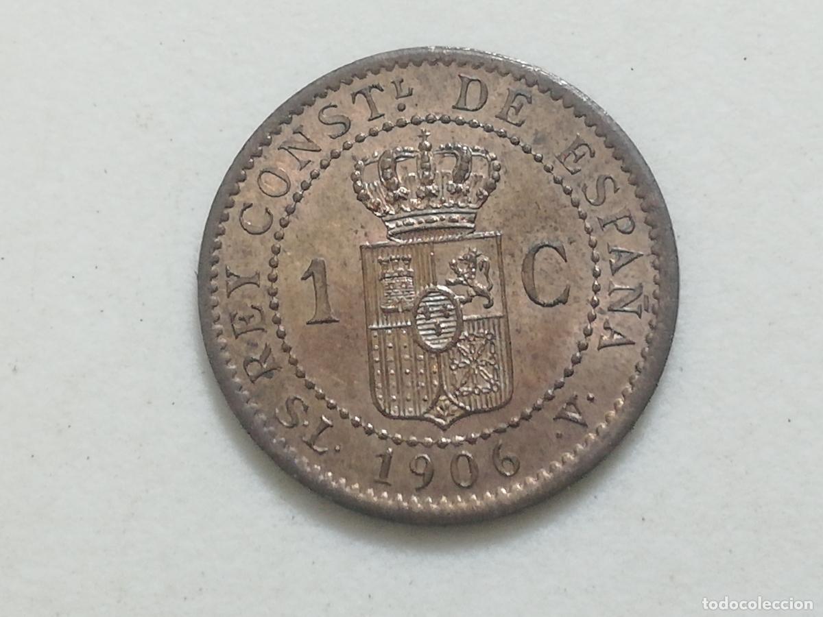 Monedas de Espa&ntilde;a: MONEDA 1 CENTIMO ALFONSO XIII, 1906, SL V COBRE - Foto 2