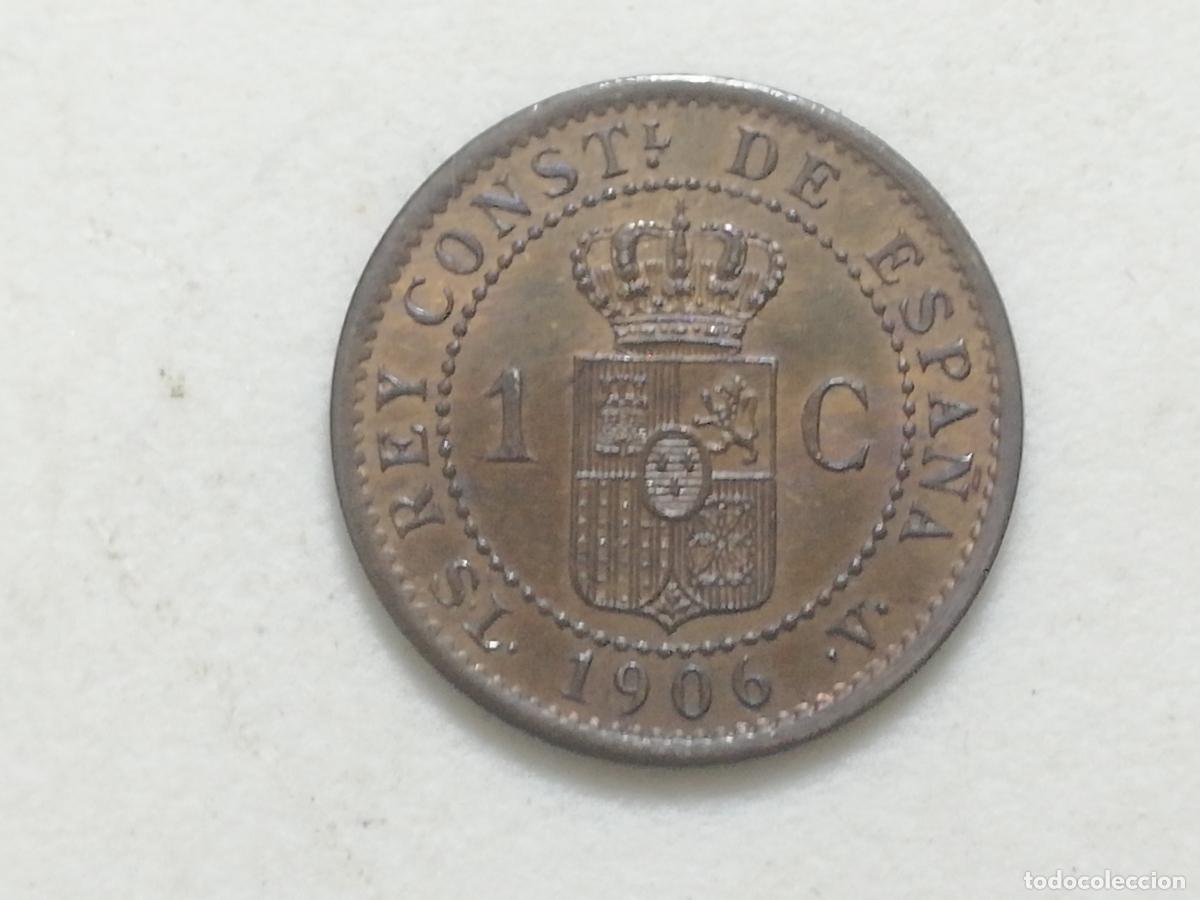 Monedas de Espa&ntilde;a: MONEDA 1 CENTIMO ALFONSO XIII, 1906, SL V COBRE - Foto 2