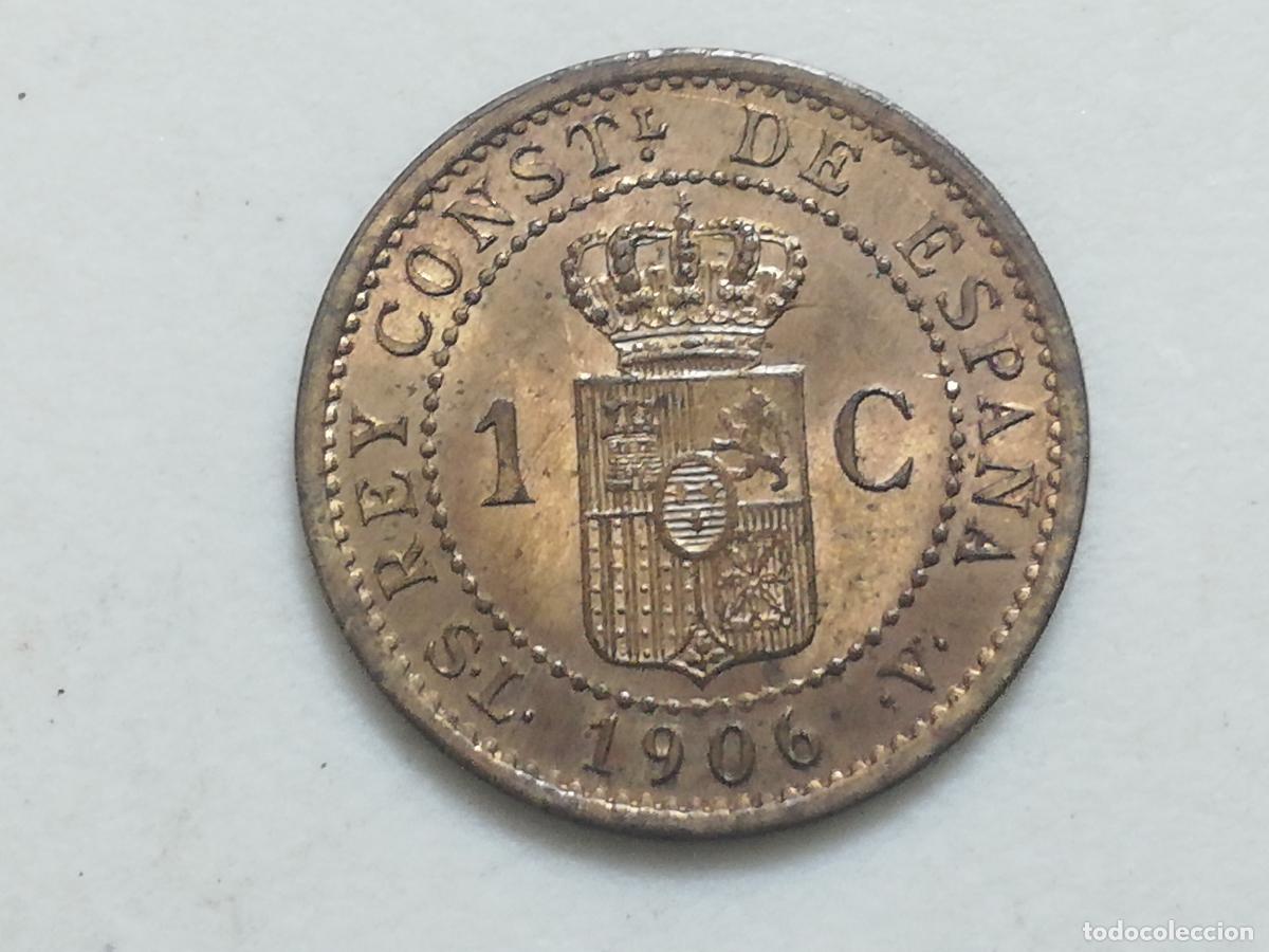 Monedas de Espa&ntilde;a: MONEDA 1 CENTIMO ALFONSO XIII, 1906, SL V COBRE - Foto 2