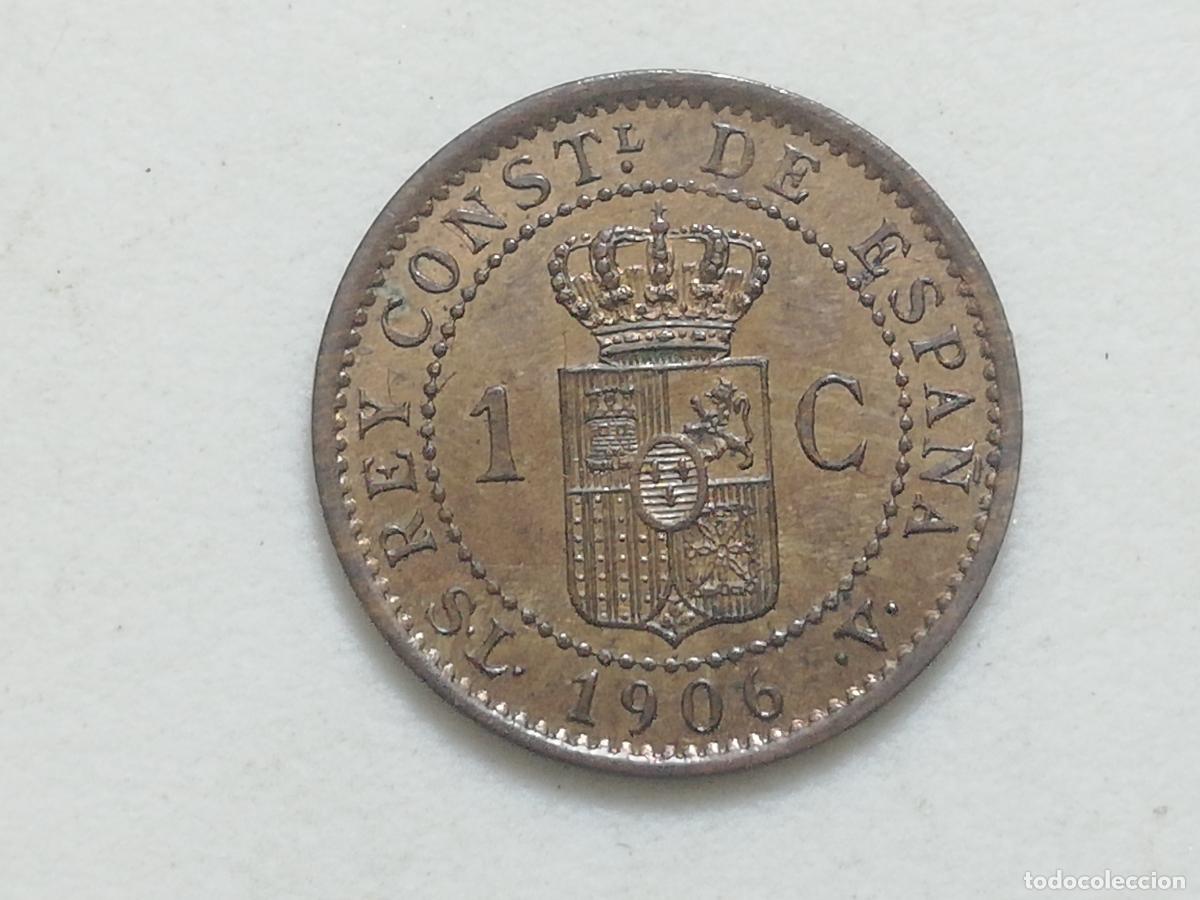 Monedas de Espa&ntilde;a: MONEDA 1 CENTIMO ALFONSO XIII, 1906, SL V COBRE - Foto 2