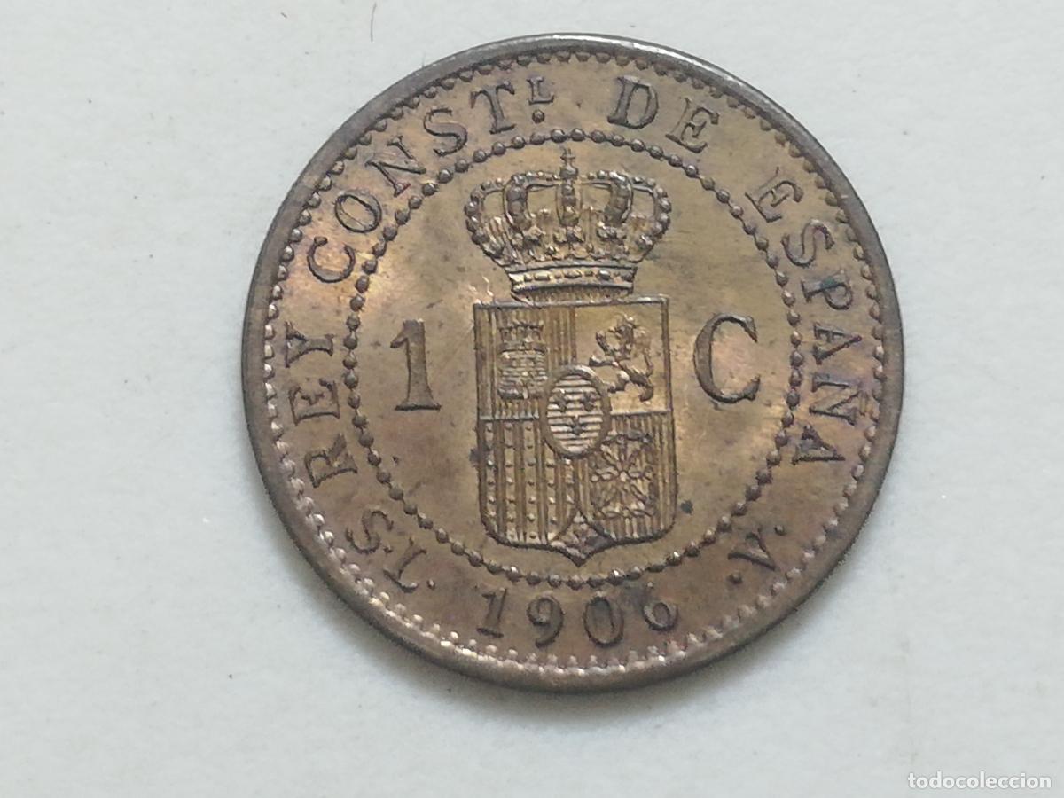 Monedas de Espa&ntilde;a: MONEDA 1 CENTIMO ALFONSO XIII, 1906, SL V COBRE - Foto 2