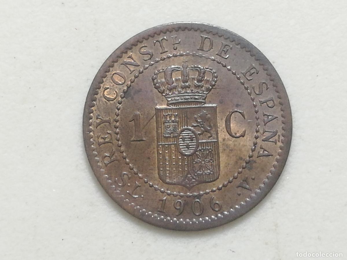 Monedas de Espa&ntilde;a: MONEDA 1 CENTIMO ALFONSO XIII, 1906, SL V COBRE - Foto 2