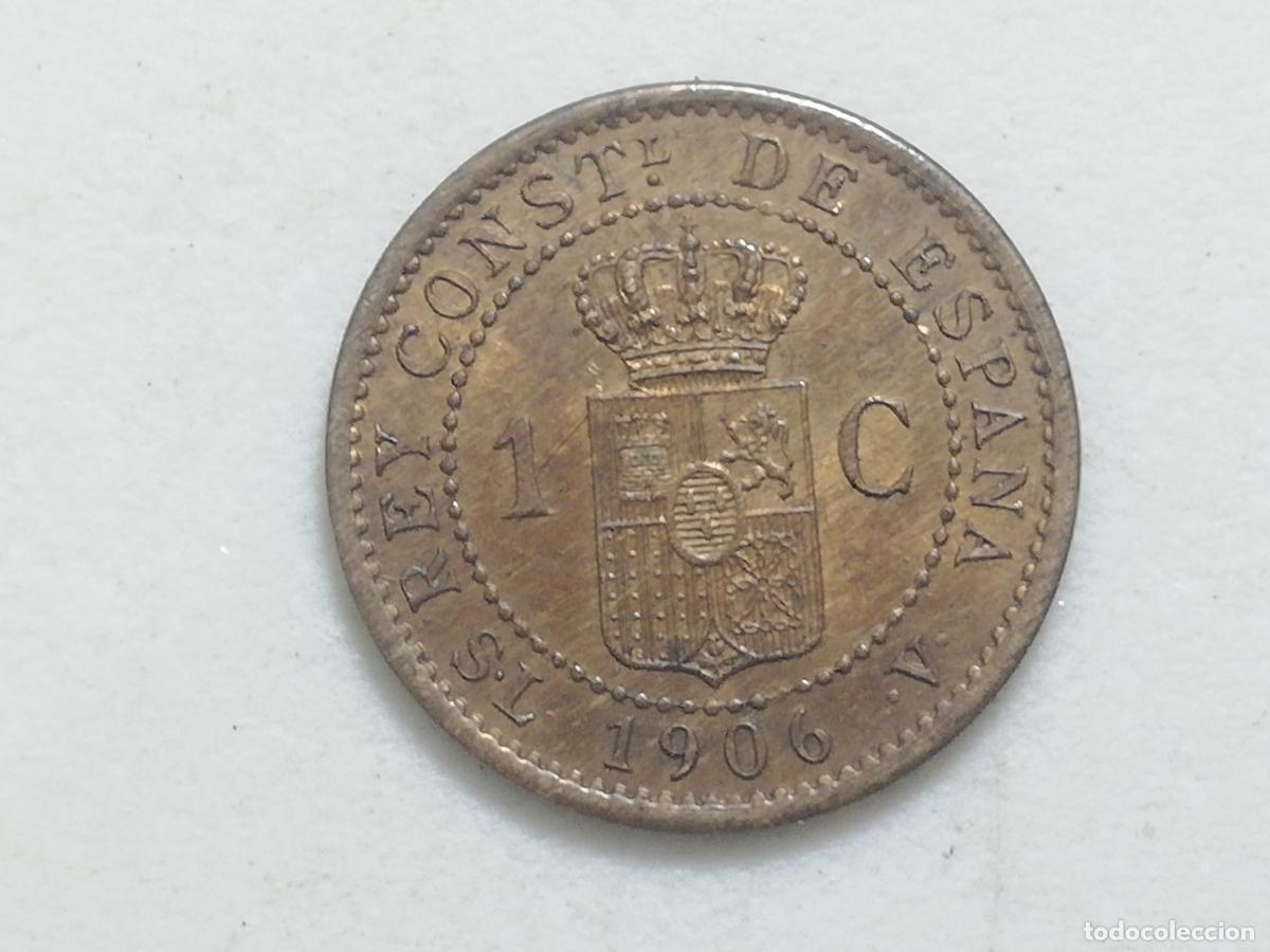 Monedas de Espa&ntilde;a: MONEDA 1 CENTIMO ALFONSO XIII, 1906, SL V COBRE - Foto 2