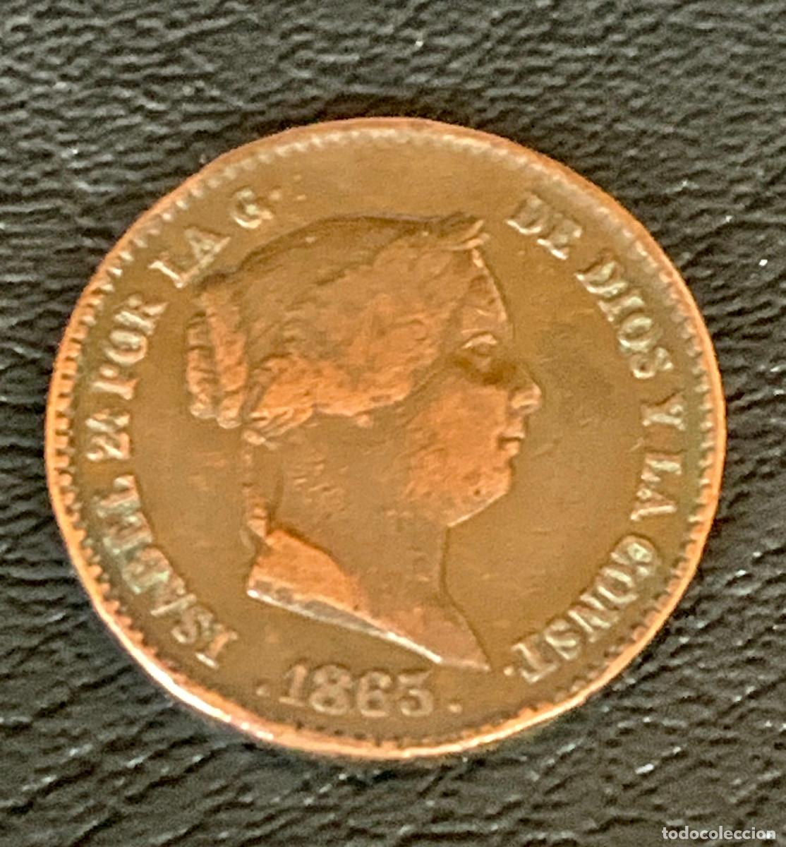 Monedas de Espa&ntilde;a: 10 c&eacute;ntimos de real (Isabel II) 1863 - Foto 1