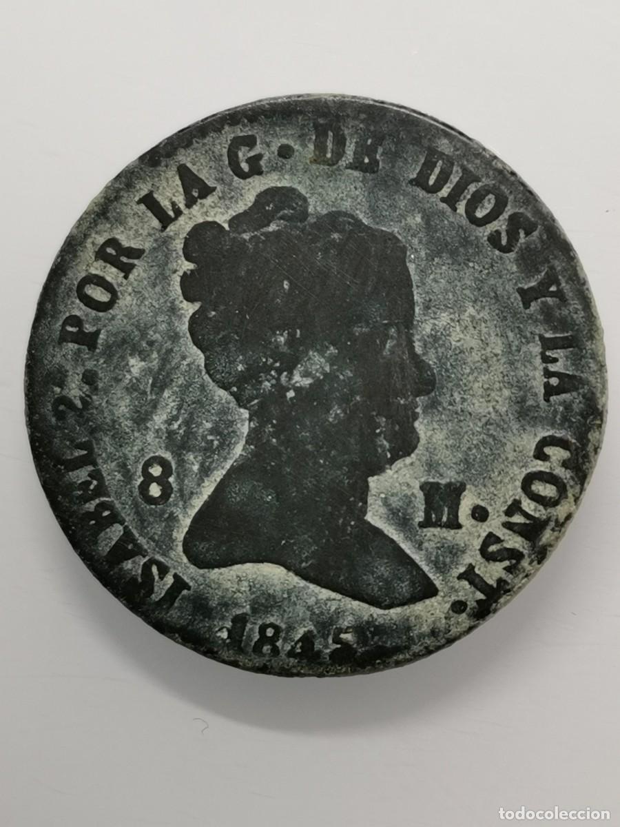 Monedas de Espa&ntilde;a: Isabel II 8 Maraved&iacute;s 1845 Segovia. - Foto 3