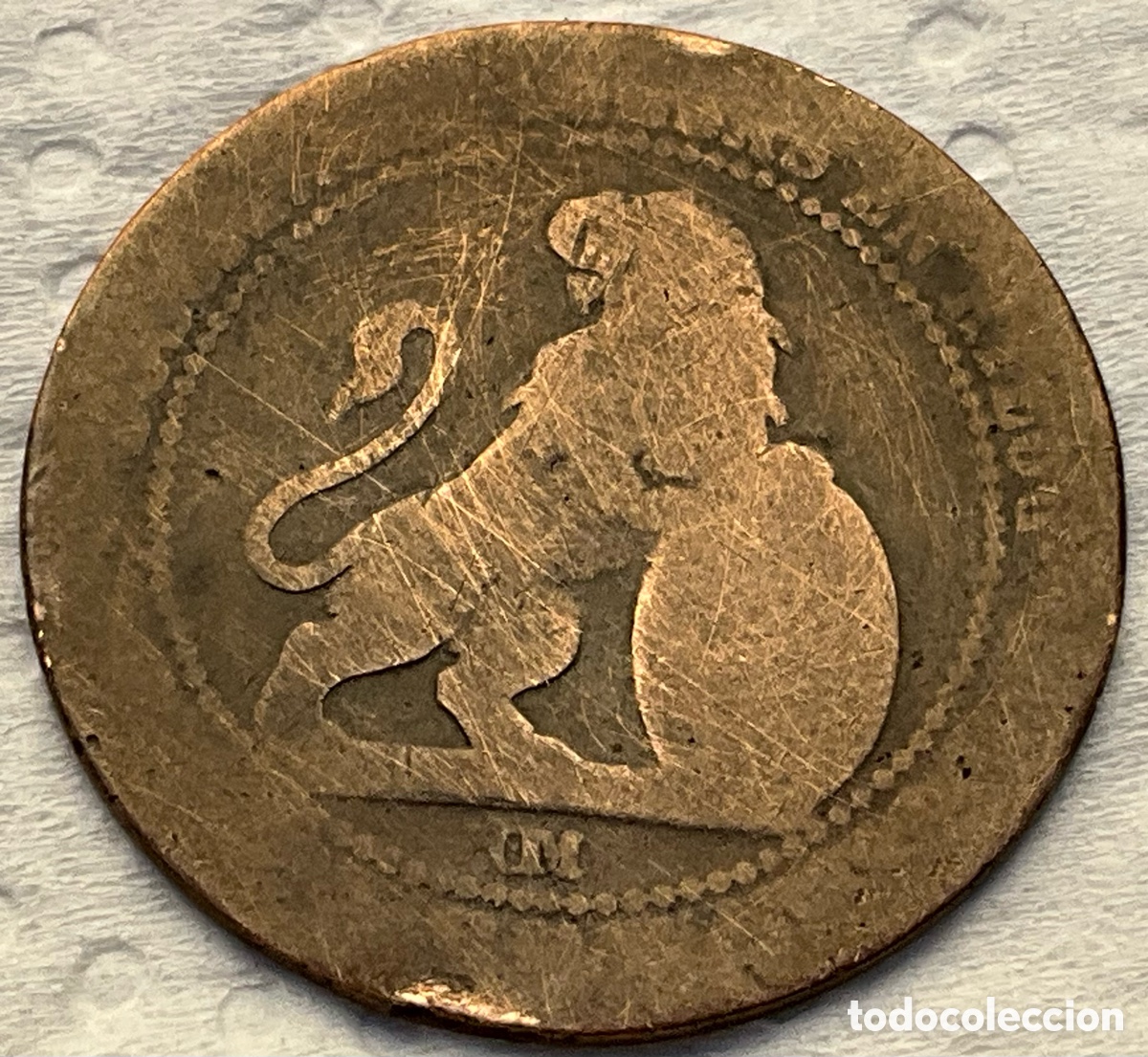 Monedas de Espa&ntilde;a: MONEDA 5 c&eacute;ntimos. GOBIERNO PROVISIONAL. A&ntilde;o 1870 - Foto 1