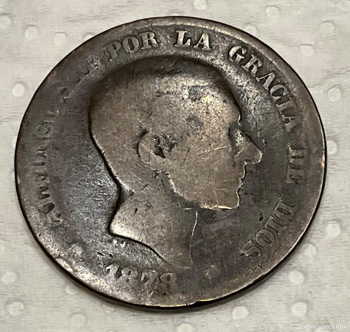 Monedas de Espa&ntilde;a: MONEDA 10 c&eacute;ntimos. ALFONSO XII. A&ntilde;o 1878 - Foto 1