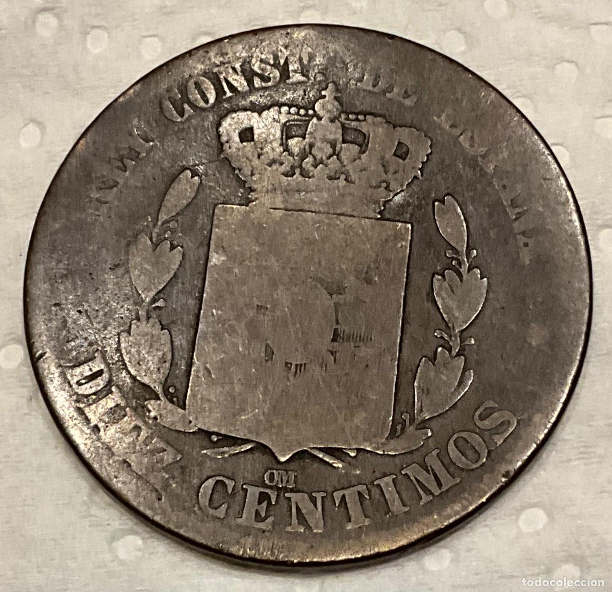 Monedas de Espa&ntilde;a: MONEDA 10 c&eacute;ntimos. ALFONSO XII. A&ntilde;o 1878 - Foto 2