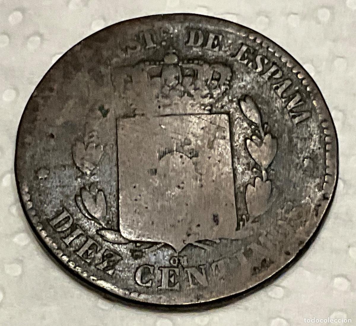 Monedas de Espa&ntilde;a: MONEDA 10 c&eacute;ntimos. ALFONSO XII. A&ntilde;o 1879 - Foto 2