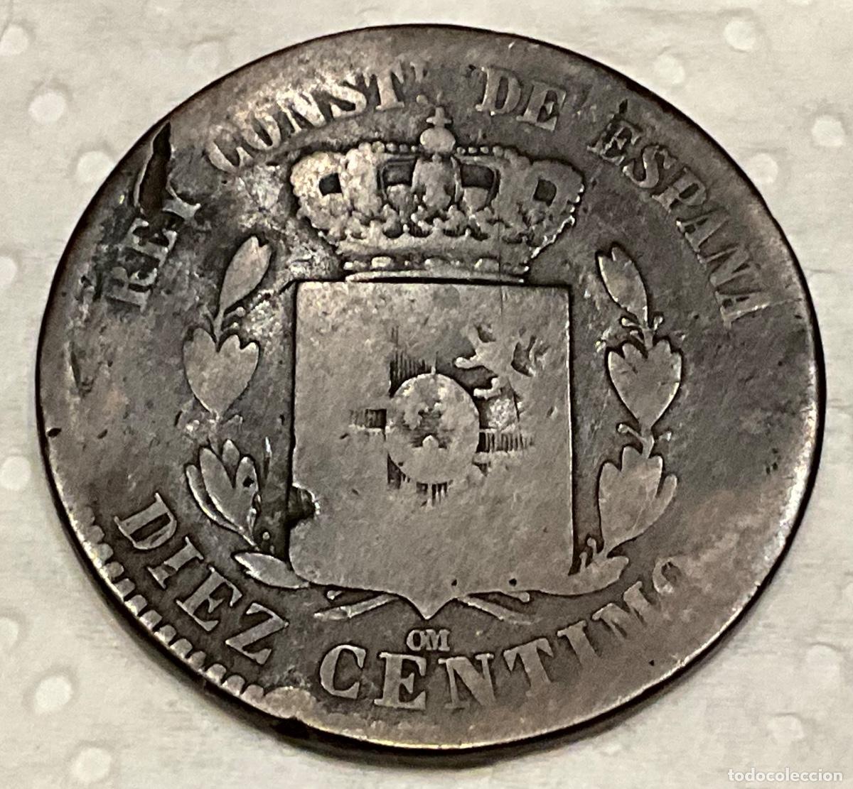 Monedas de Espa&ntilde;a: MONEDA 10 c&eacute;ntimos. ALFONSO XII. A&ntilde;o 1879 - Foto 2