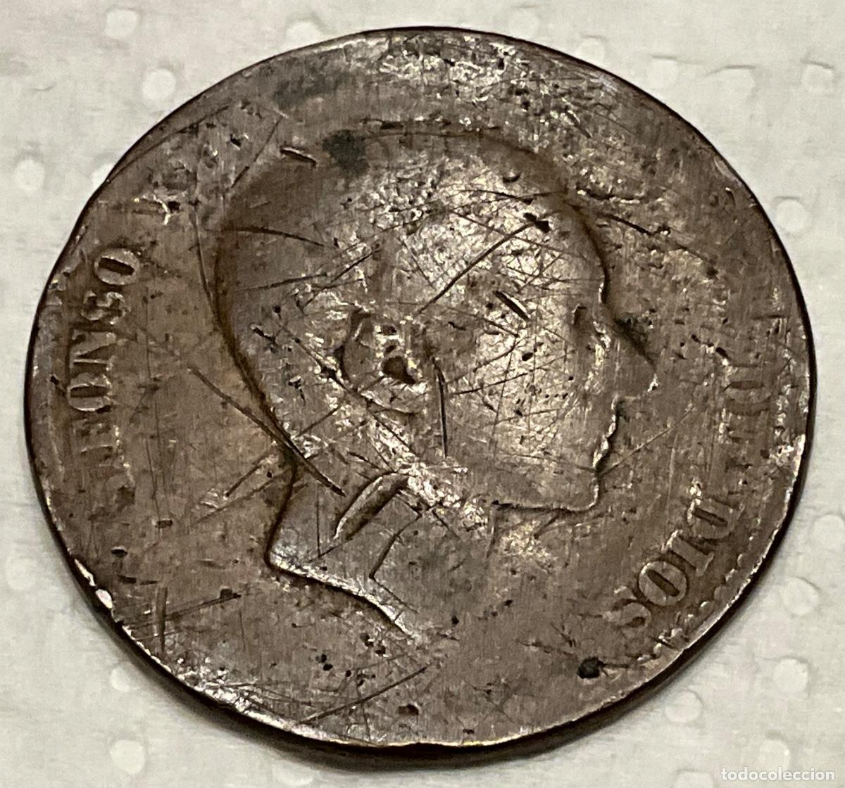 Monedas de Espa&ntilde;a: MONEDA 10 c&eacute;ntimos. ALFONSO XII. A&ntilde;o 1877-1879? - Foto 1