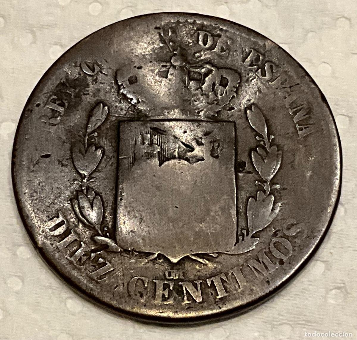 Monedas de Espa&ntilde;a: MONEDA 10 c&eacute;ntimos. ALFONSO XII. A&ntilde;o 1877-1879? - Foto 2