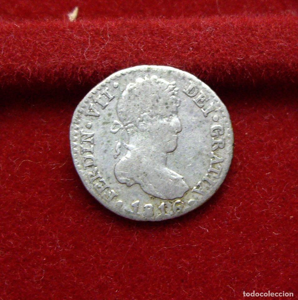 Monedas de Espa&ntilde;a: FERNANDO VII - 1/2 REAL de PLATA - 1816 - MADRID - Foto 1