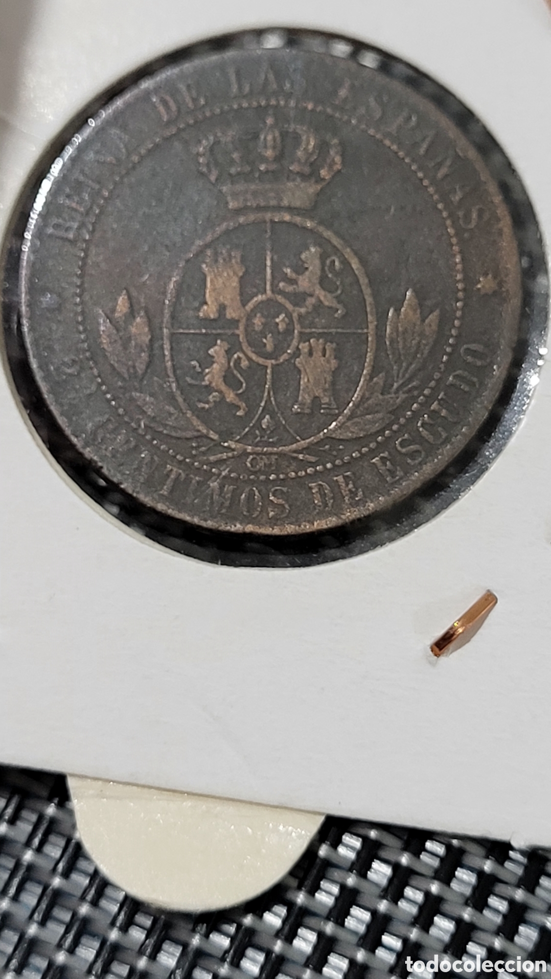 Monedas de Espa&ntilde;a: Moneda 2/12 centimos lsabel ll 1868 - Foto 2