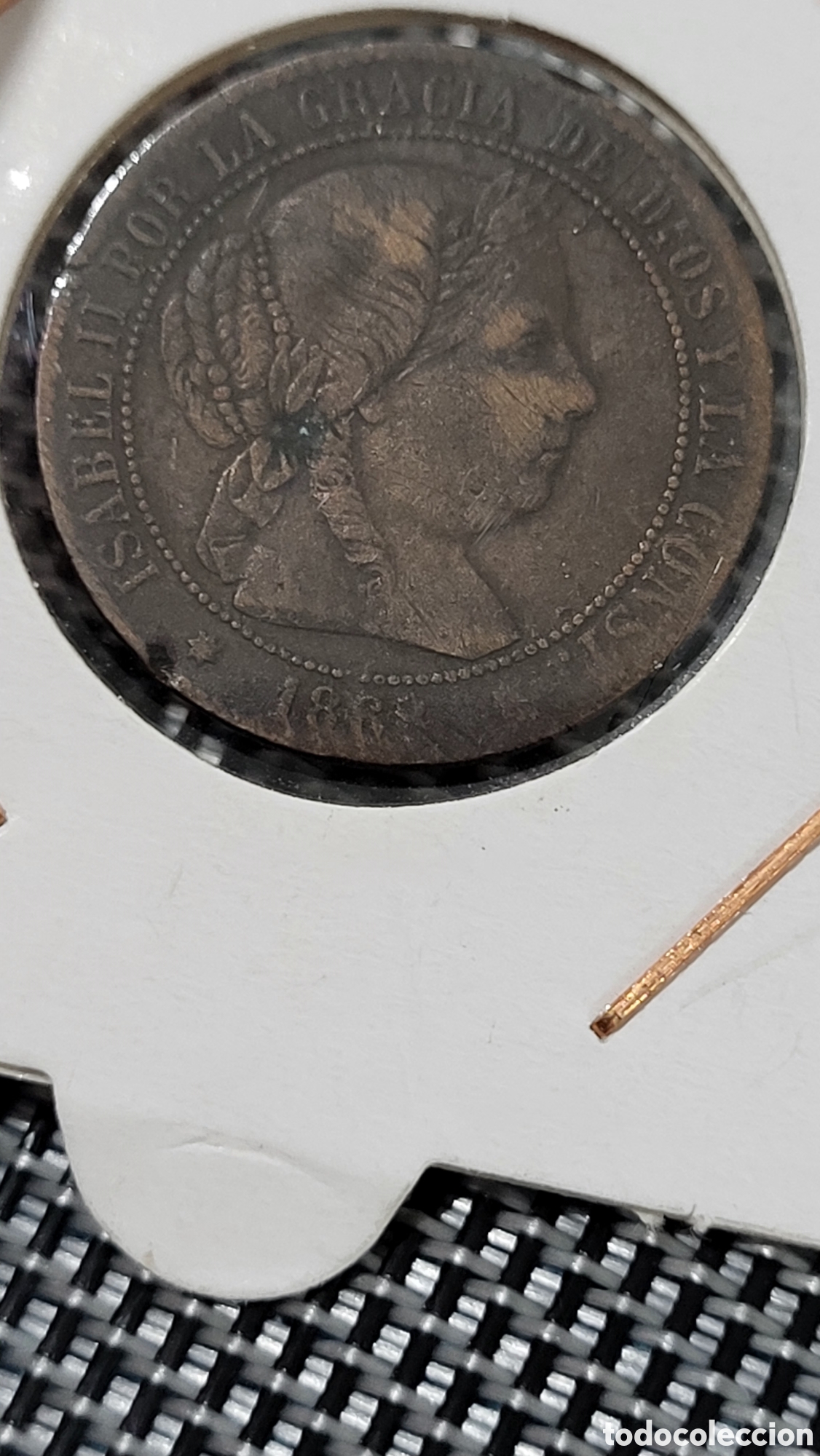 Monedas de Espa&ntilde;a: Moneda 2/12 centimos lsabel ll 1868 - Foto 1