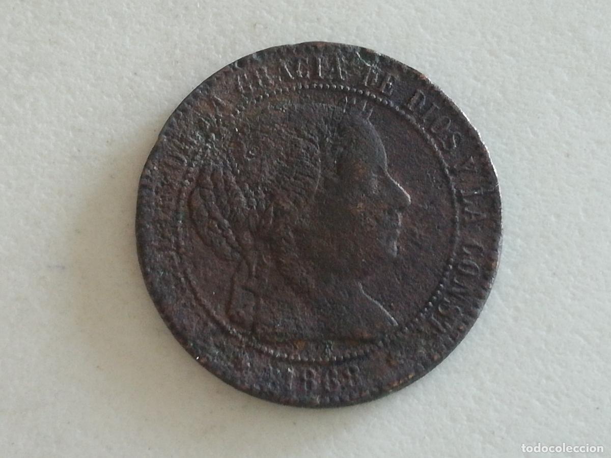 Monedas de Espa&ntilde;a: MONEDA 2 1/2 CENTIMOS DE ESCUDO, 1868 ISABEL II - Foto 1