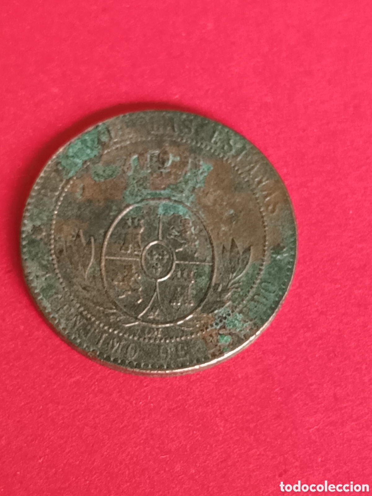 Monedas de Espa&ntilde;a: ISABEL II. 1 C&Eacute;NTIMO DE ESCUDO. 1868. BARCELONA. - Foto 2