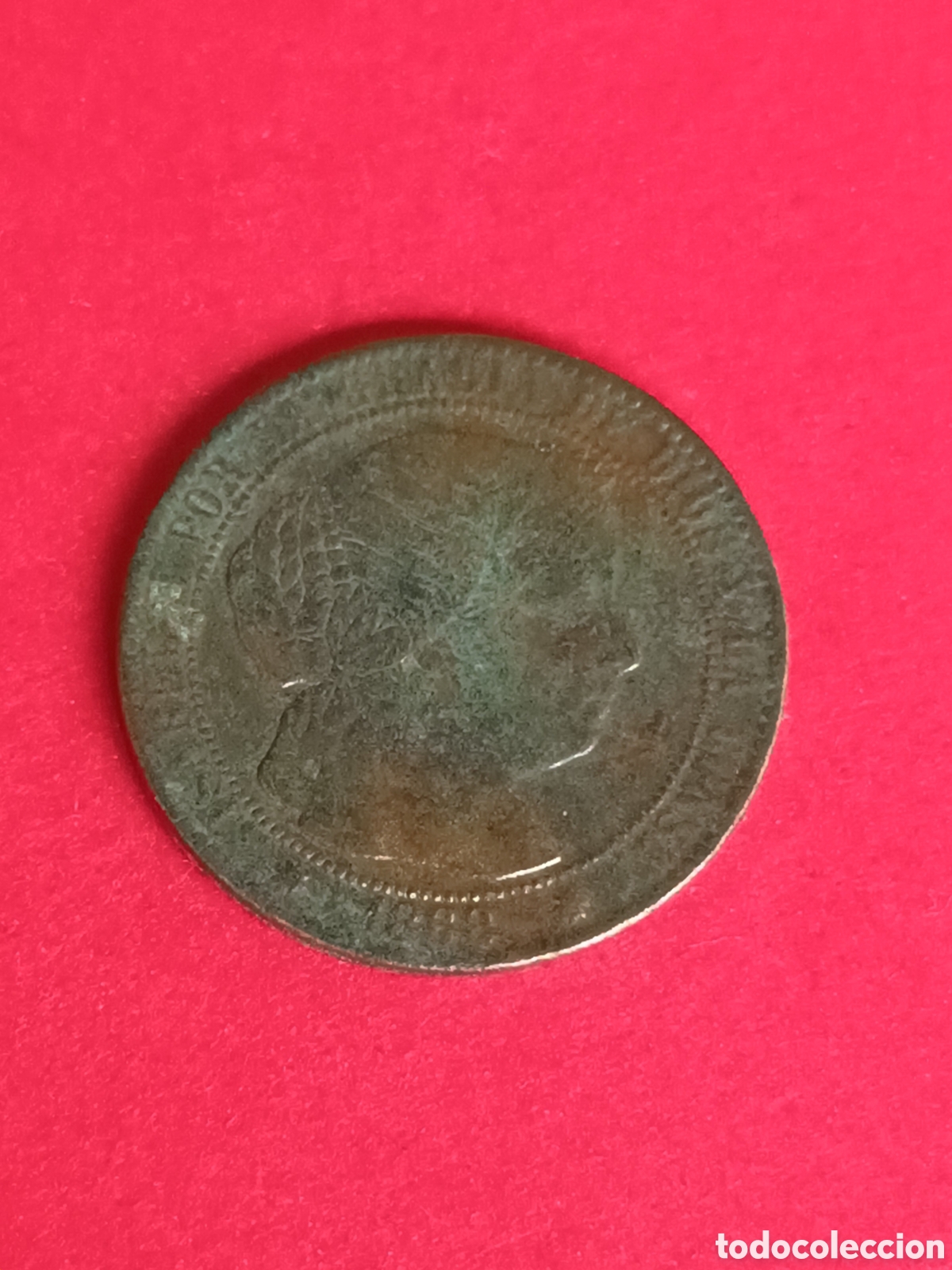 Monedas de Espa&ntilde;a: ISABEL II. 1 C&Eacute;NTIMO DE ESCUDO. 1868. BARCELONA. - Foto 1