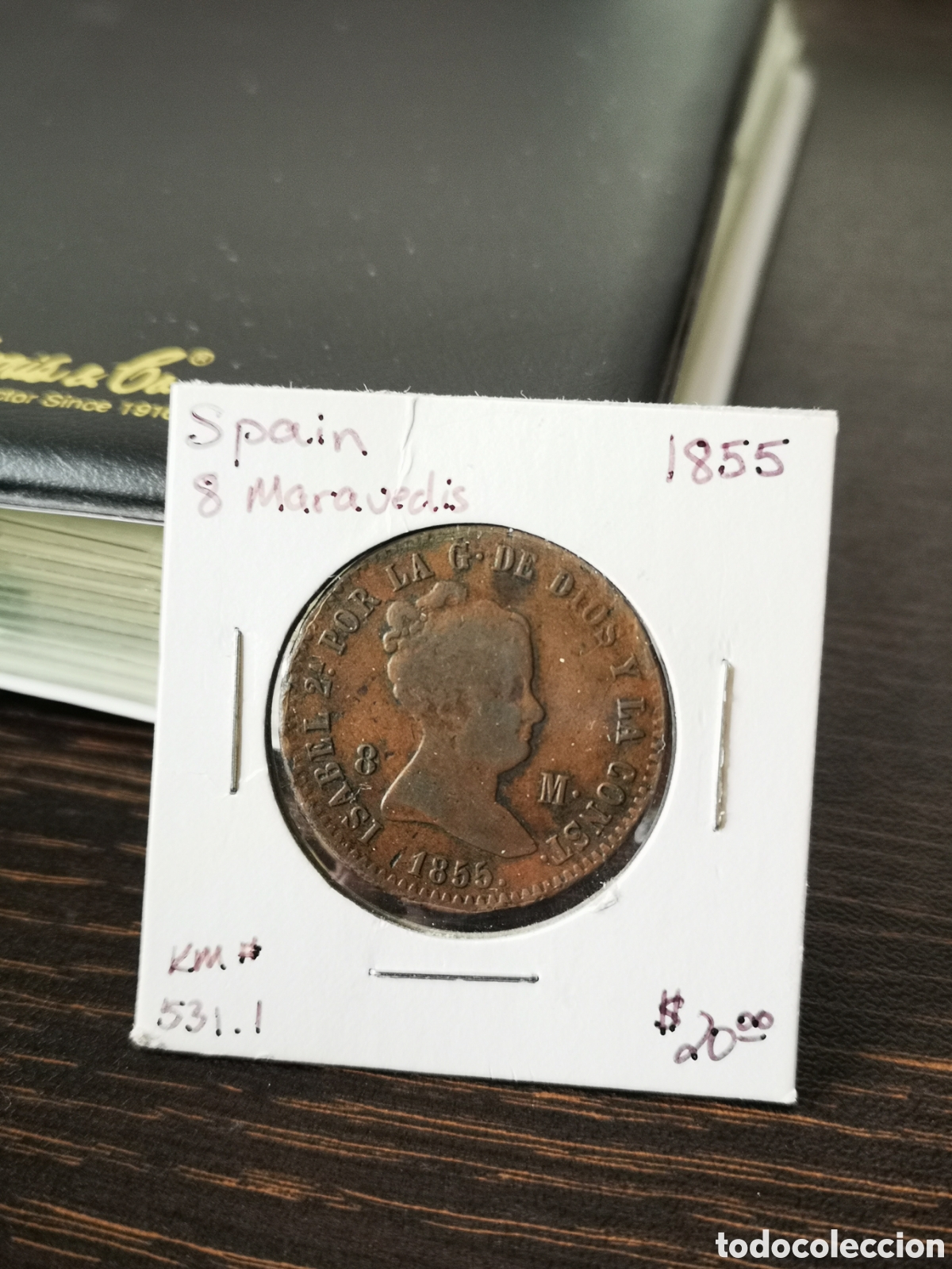 Monedas de Espa&ntilde;a: ISABEL II 8 MARAVED&Iacute;S 1855 - Foto 1