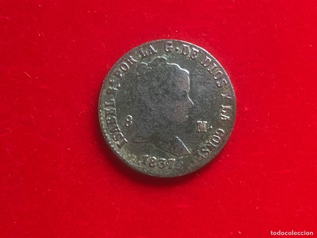 Monedas de Espa&ntilde;a: Isabel II, 8 Maravedis, segovia 1837 - Foto 1