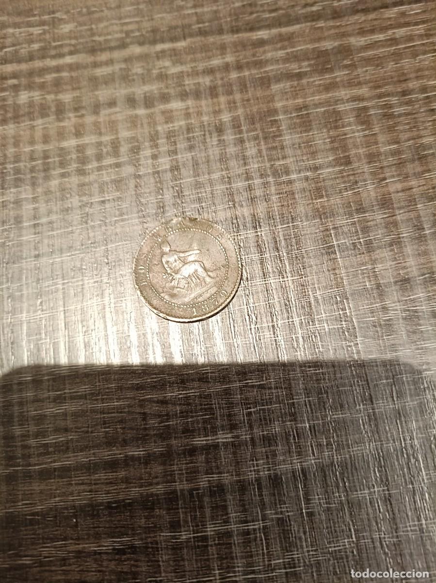 Monedas de Espa&ntilde;a: MONEDA ESPA&Ntilde;OLA ESPA&Ntilde;A 2 CENTAVOS A&Ntilde;O 1870 - Foto 2