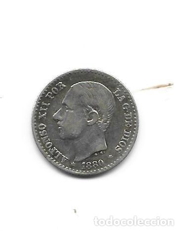 Monedas de Espa&ntilde;a: ALFONSO XII- 50 CENTIMOS-1880*8-0 MSM - Foto 1