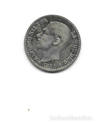Monedas de Espa&ntilde;a: ALFONSO XII- 50 CENTIMOS-1881*8-1 MSM - Foto 1