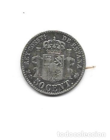 Monedas de Espa&ntilde;a: ALFONSO XII- 50 CENTIMOS-1881*8-1 MSM - Foto 2