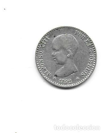 Monedas de Espa&ntilde;a: ALFONSO XIII-50 CENTIMOS-1892*9-2 PGM - Foto 1
