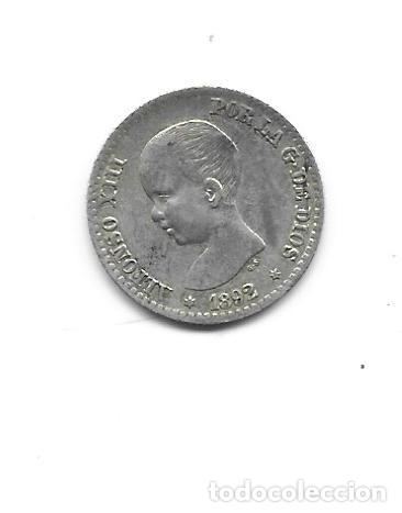 Monedas de Espa&ntilde;a: ALFONSO XIII-50 CENTIMOS-1892*9-2 PGM - Foto 1