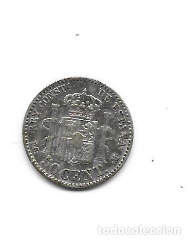 Monedas de Espa&ntilde;a: ALFONSO XIII-50 CENTIMOS-1892*9-2 PGM - Foto 2