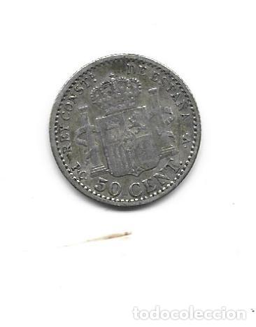 Monedas de Espa&ntilde;a: ALFONSO XIII- 50 CENTIMOS-1910*1-0-PCV - Foto 2