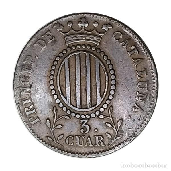 Monedas de Espa&ntilde;a: Moneda cobre Espa&ntilde;a 1841 3 cuartos Isabel II - Foto 1