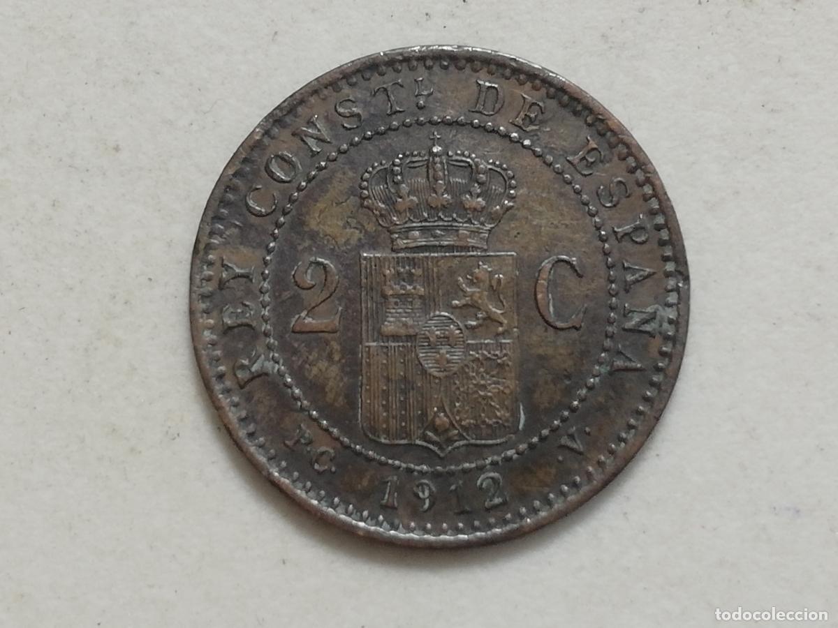 Monedas de Espa&ntilde;a: MONEDA 2 CENTIMOS 1912, ALFONSO XIII - Foto 1