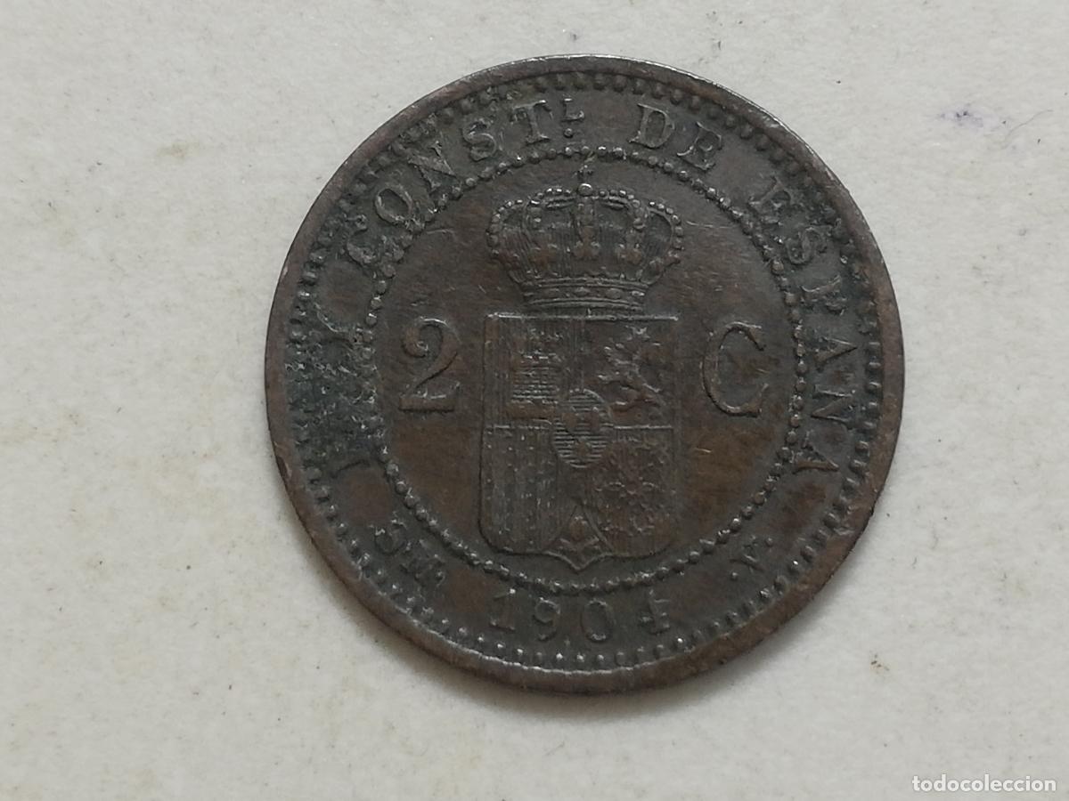 Monedas de Espa&ntilde;a: MONEDA 2 CENTIMOS 1904, ALFONSO XIII - Foto 1