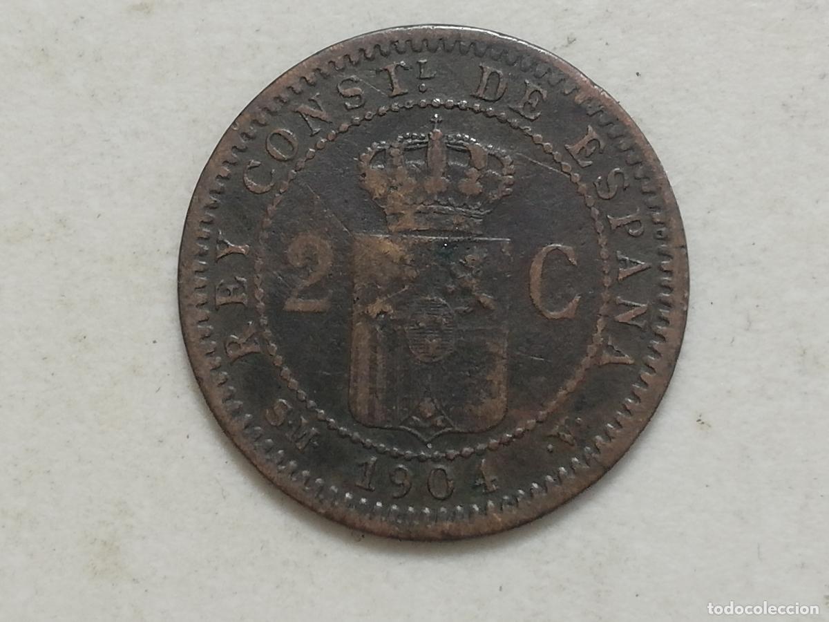Monedas de Espa&ntilde;a: MONEDA 2 CENTIMOS 1904, ALFONSO XIII - Foto 1