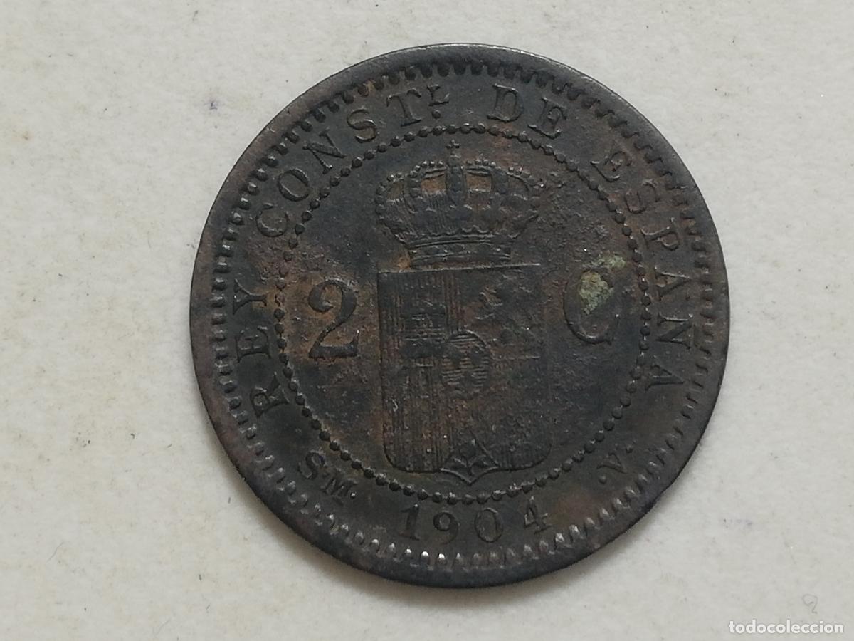 Monedas de Espa&ntilde;a: MONEDA 2 CENTIMOS 1904, ALFONSO XIII - Foto 1