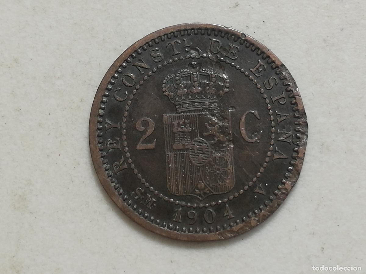 Monedas de Espa&ntilde;a: MONEDA 2 CENTIMOS 1904, ALFONSO XIII - Foto 1